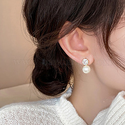 Круглые серьги-гвоздики из сплава&nbsp;FS-WGEAF4B-01