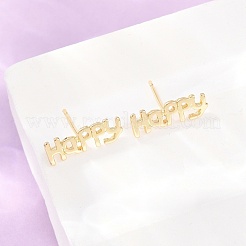Clous d'oreilles en laiton&nbsp;EJEW-P346-02C-G