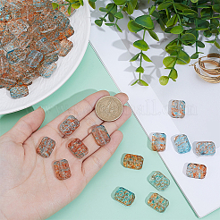 100pcs perles de verre transparentes peintes à la bombe&nbsp;GLAA-PA0001-60B