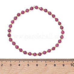 Bracelets extensibles en perles de rubis naturel pour femmes&nbsp;BJEW-JB13541-03