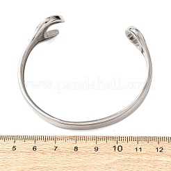 Браслеты-манжеты из нержавеющей стали 304 для женщин и мужчин&nbsp;BJEW-P386-03P