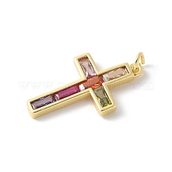 Латунные микро проложить кубического циркония подвески&nbsp;X-KK-P294-05G