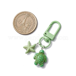 4 шт. подвеска из искусственной бирюзы в виде черепахи и морской звезды&nbsp;HJEW-JM04264