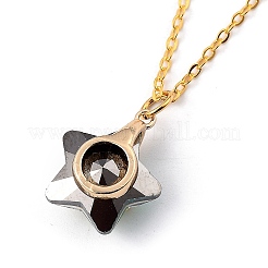 Ensembles de bijoux en verre étoile galvanoplastie&nbsp;SJEW-JS01120-03