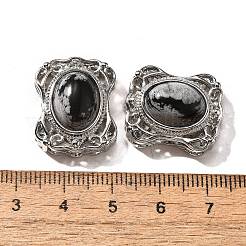 Natürliche Schneeflockenobsidian-Mehrstrangglieder&nbsp;KK-M304-05P-14