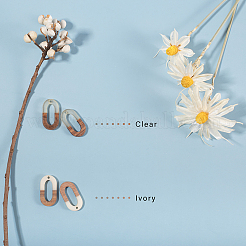 Подвески из смолы и дерева&nbsp;RESI-OL0001-04B