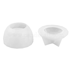Stampi in silicone per tazze di candele fai da te rotonde sfaccettate&nbsp;LS-DIY-Q037-07B