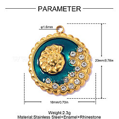 304 Edelstahl-Emaille-Anhänger&nbsp;STAS-OY019-59G