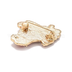 Sapin de noël avec broche en émail de voiture avec strass&nbsp;JEWB-A004-20G