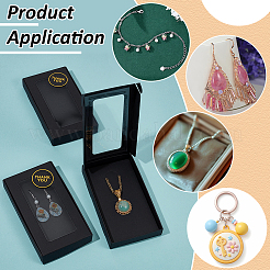 36 шт. прямоугольные почтовые коробки для хранения из крафт-бумаги с видимым окном&nbsp;DIY-BC0015-68A