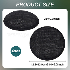 Круглая шляпа-фантаст из искусственной конопли для шляпной мастерской&nbsp;AJEW-WH0472-45A-02