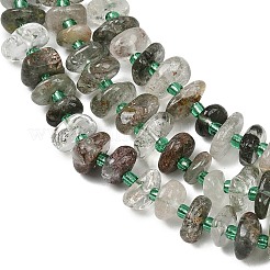 Natürliche grüne Lodolith Quarz / Garten Quarz / grüne Phantom Quarz Perlen Stränge&nbsp;GG-CBA3A44-B10-01