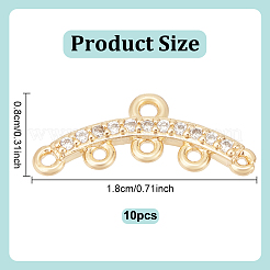 10 шт. латунные микро кубические циркониевые компоненты люстры соединения&nbsp;KK-GO0002-05