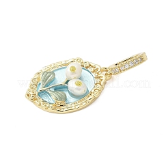 Латунь эмаль подвески&nbsp;KK-F886-03G-08