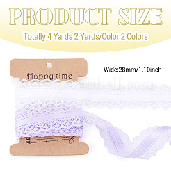 Garniture en dentelle polyester 4 verges 2 couleurs&nbsp;OCOR-TADJ0001-02A