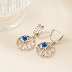 Латунные кубические цирконии серьги-кольца от сглаза&nbsp;UK0566