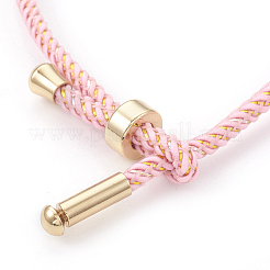 Coppia di bracciali regolabili in corda di nylon&nbsp;BJEW-F362-B02-G