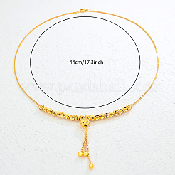 Модные минималистичные женские ожерелья с подвеской в виде круглого шара из латуни с кисточками&nbsp;UE3505