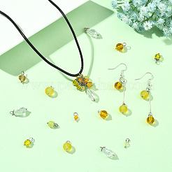 120pcs 8 pendentifs en verre de style&nbsp;PALLOY-SW00078