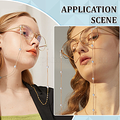 2 шт. 2-х цветные металлические цепочки для кошельков со стразами&nbsp;DIY-ME0001-52