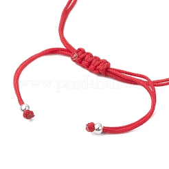 Pulseras de cuentas trenzadas de nailon para mujeres y hombres.&nbsp;BJEW-JB11312-04