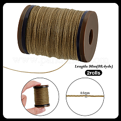 Круглый шнур из вощеного полиэстера длиной 90 м.&nbsp;YC-WH0019-02B