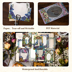 5 Set Scrapbook-Papier-Set mit Blumenrahmen&nbsp;SCRA-CP0001-02