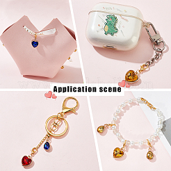 16pcs alliage de style 2 avec des décorations de pendentif en strass de verre&nbsp;HJEW-AB00209