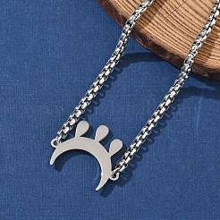Bracelets à maillons en acier inoxydable 304 Moon&nbsp;BJEW-M097-02P