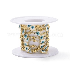 Placcatura ionica (ip) farfalla smaltata con catene a maglie malocchio&nbsp;CHS-G020-01G-02
