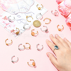 9 шт. 9 стиля ионного покрытия (IP) 304 нержавеющая сталь открытые манжетные кольца компоненты&nbsp;STAS-YW0003-18G