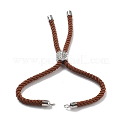 Silberarmbänder aus gedrehter Nylonschnur&nbsp;DIY-B066-03P-09