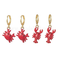 2 пара сережек-гвоздиков из цинкового сплава&nbsp;EJEW-JE06911