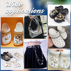 1 set di catene decorative per scarpe con maglie a forma di luna e sole in lega di cristallo e strass&nbsp;FIND-PH0009-94