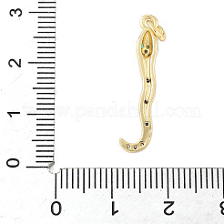 Латунные микропроволочные кубические циркониевые подвески из эмали&nbsp;KK-D354-06G-C