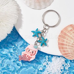 Porte-clés pendentif en résine opaque sirène&nbsp;X1-KEYC-JKC00624-04