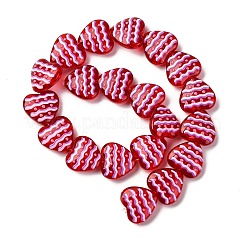 Стеклянные эмалевые бусины&nbsp;GLAA-Q125-01A-04