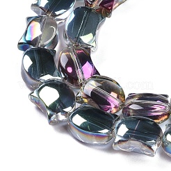 Стеклянные бусины с гальваническим покрытием &nbsp;EGLA-Q128-08A-HP01