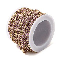 Chaînes à maillons ovales en laiton émaillé faites à la main&nbsp;CHC-L053-08G-02