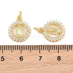 Breloques en laiton zircon cubique transparent&nbsp;CU-CBAFB88-03G