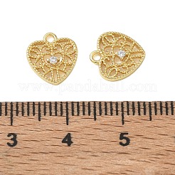 Latón micro pavimenta claro cubic zirconia encantos&nbsp;KK-CBA74BF-08G