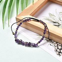 Ensemble de bracelets de perles tressées en pierres naturelles mélangées rondes à puce et à facettes pour fille femmes&nbsp;BJEW-JB06742
