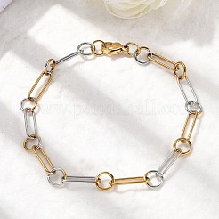 Ovale Gliederkettenarmbänder aus 304 Edelstahl für Damen&nbsp;LS-BJEW-D377-01B