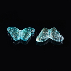 Electroplate cuentas de vidrio transparentes&nbsp;LS-EGLA-L027-E-B02