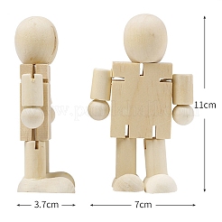 Poupée de cheville en bois inachevée&nbsp;PW-WG45206-01
