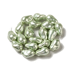 Brins de perles d'imitation en verre galvanisé&nbsp;BSHE-M035-01A-01-1