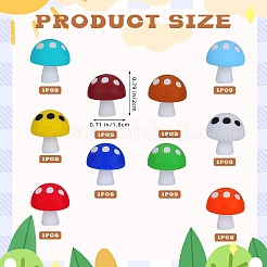 10 шт. 10 цвета грибные пищевые экологически чистые силиконовые фокусные бусины&nbsp;SIL-SZ0001-60