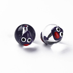 Прозрачные стеклянные эмалевые бусины&nbsp;GLAA-N049-004