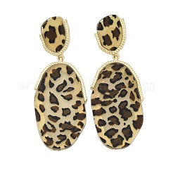 Серьги-гвоздики из акрила и сплава&nbsp;LS-EJEW-M074-01G-01