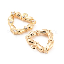 Латунные микро проложить кубического циркония подвески&nbsp;X-KK-E090-14G